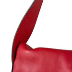 Burberry Red Leather Haymarket Check Shoulder Bag