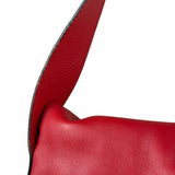 Burberry Red Leather Haymarket Check Shoulder Bag