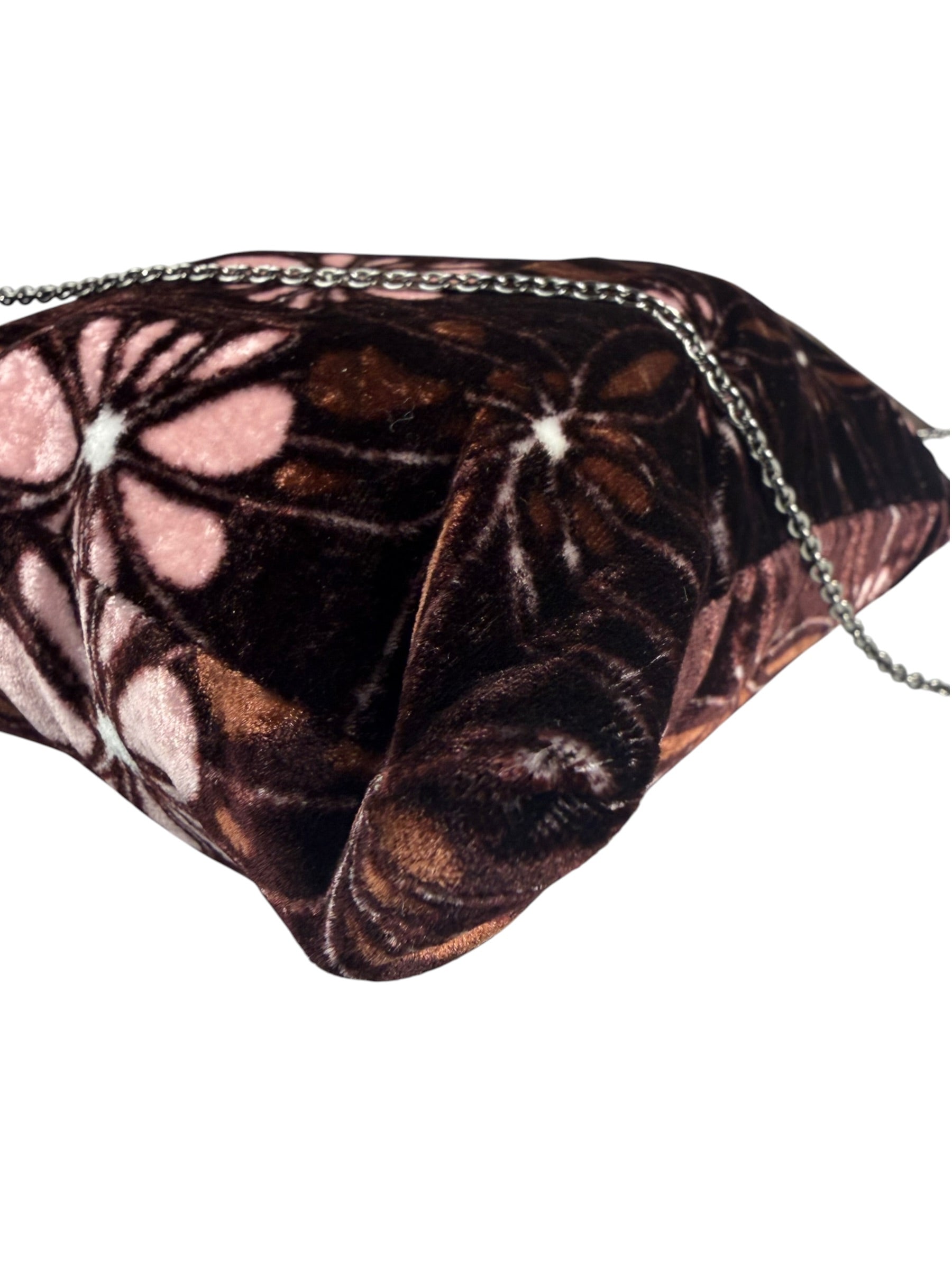 Miu Miu Multicolor Velvet/Leather Trim  Chain Crossbody Bag