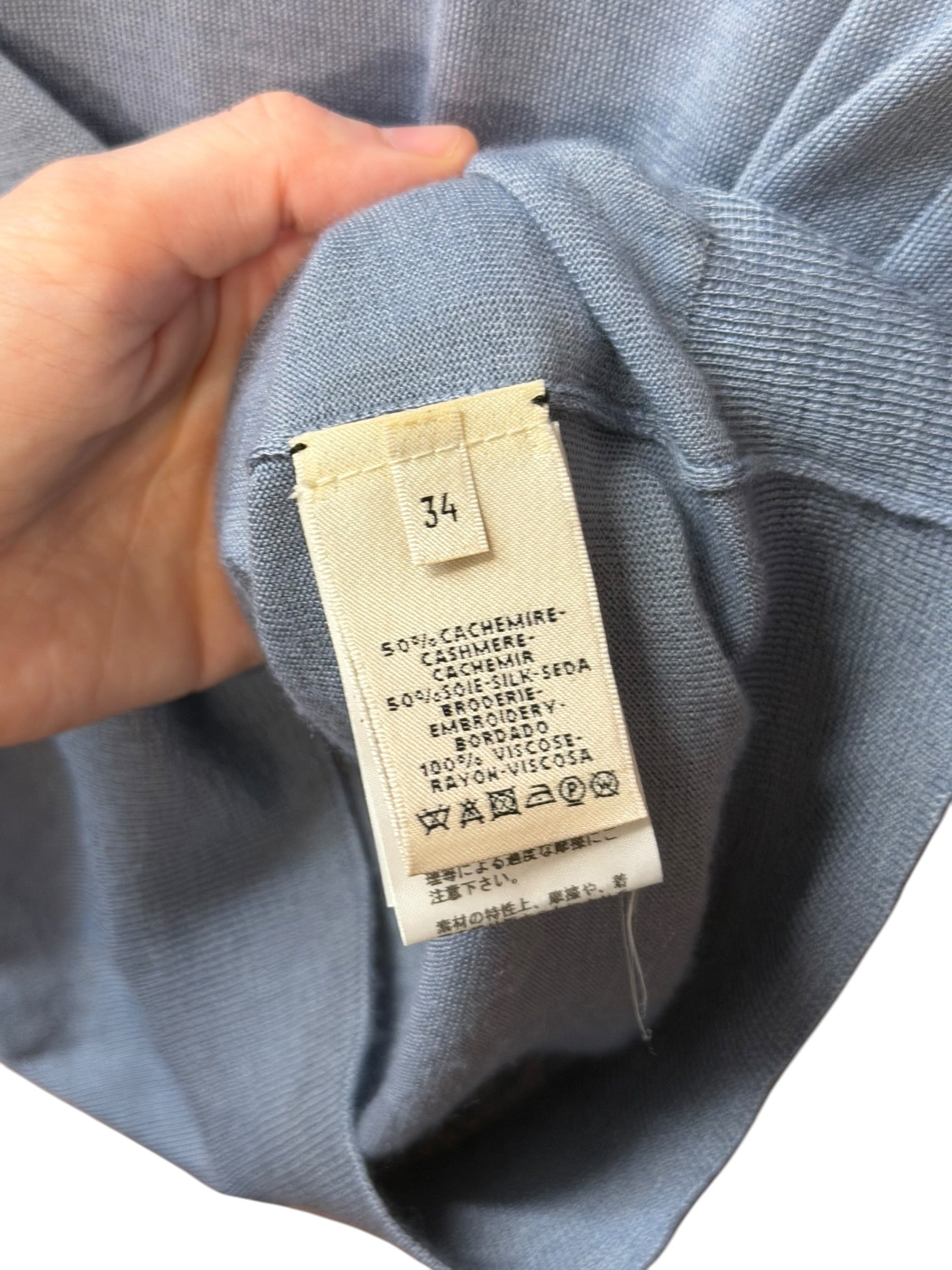 Hermes Vintage Blue Cashmere/Silk Sweater Vest