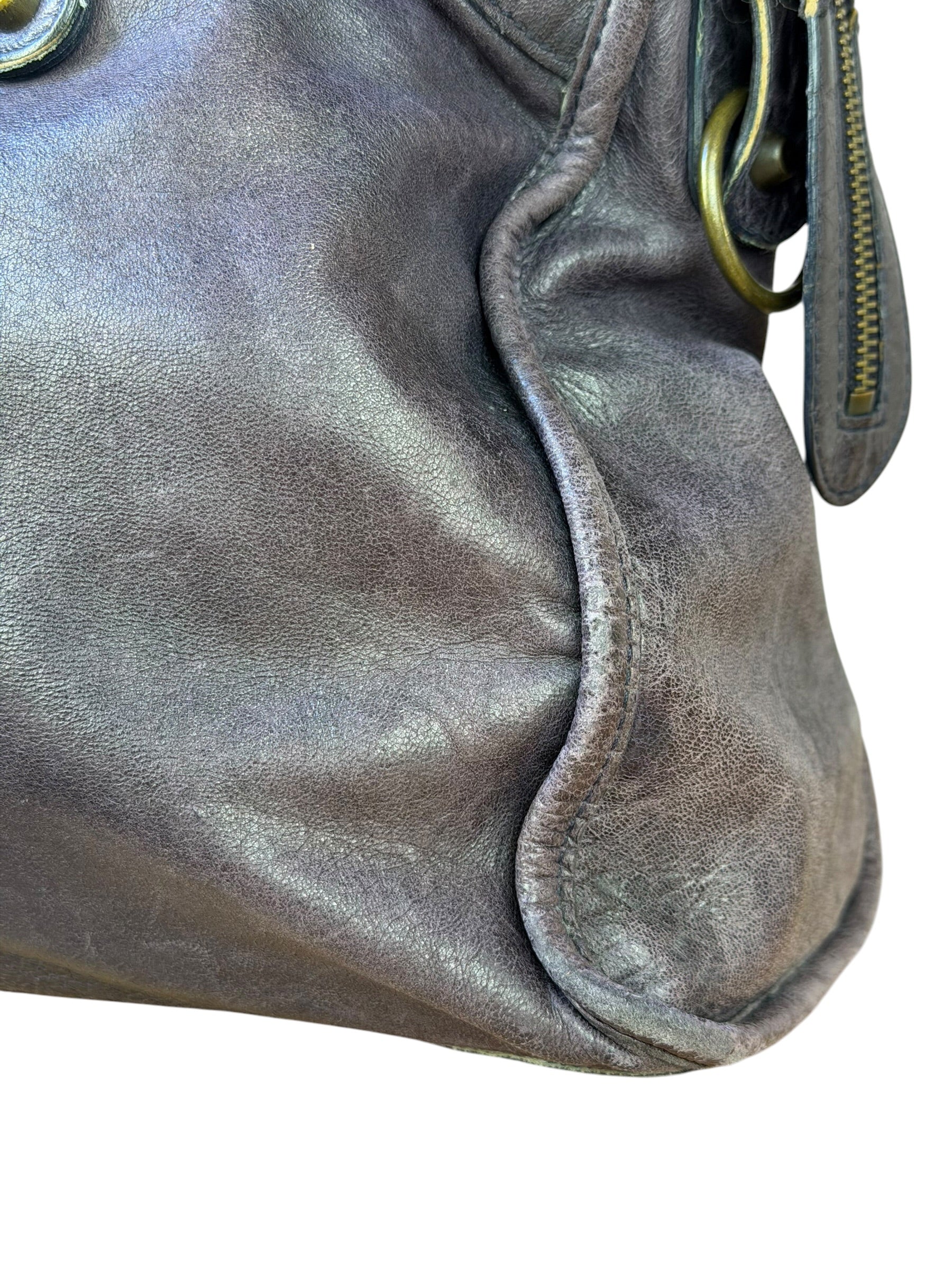 Balenciaga Vintage Purple Classic Motorcycle City Bag