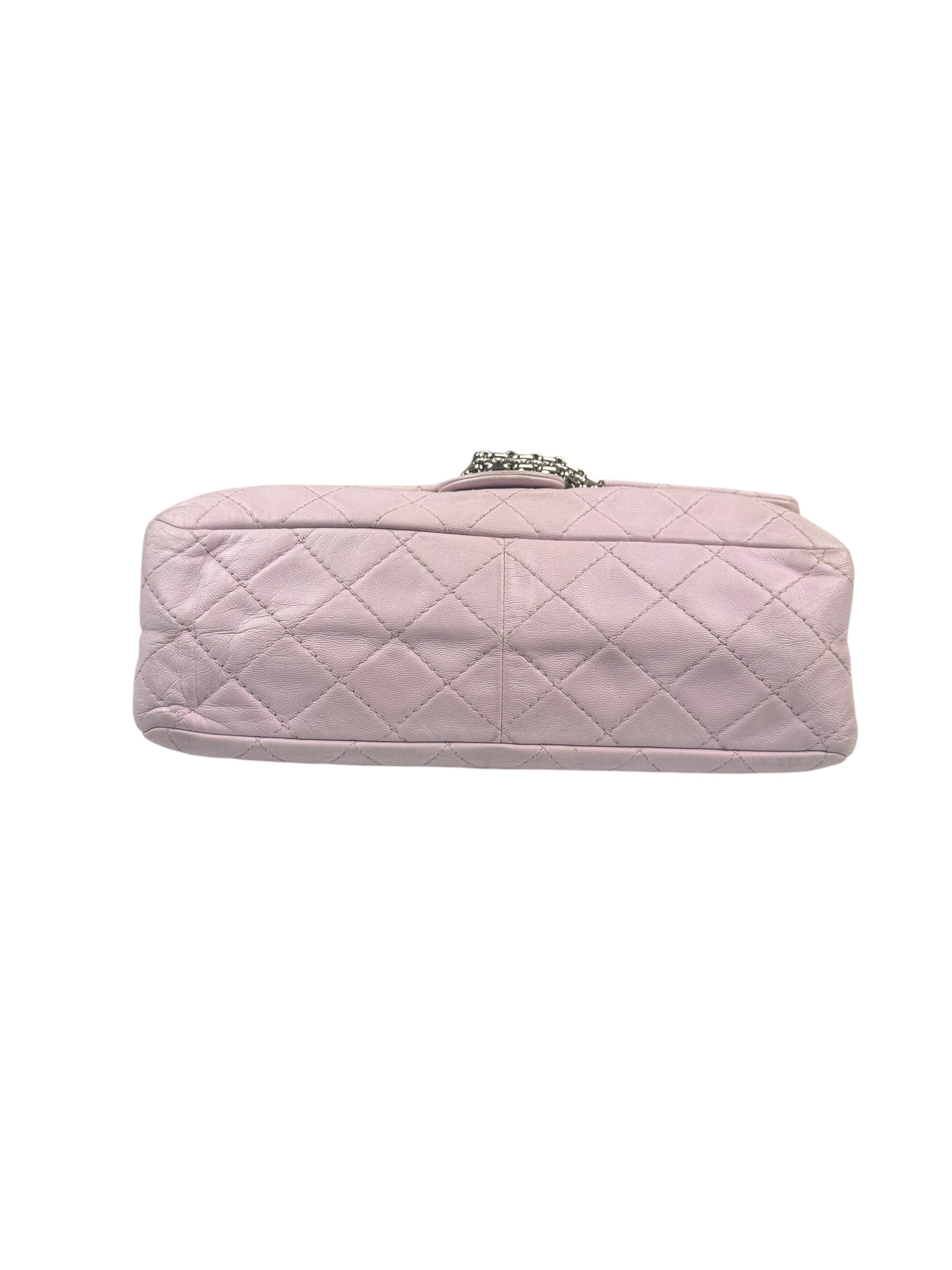 Chanel Light Pink Quilted Leather Reissue 2.55 Double Flap Bag  90's