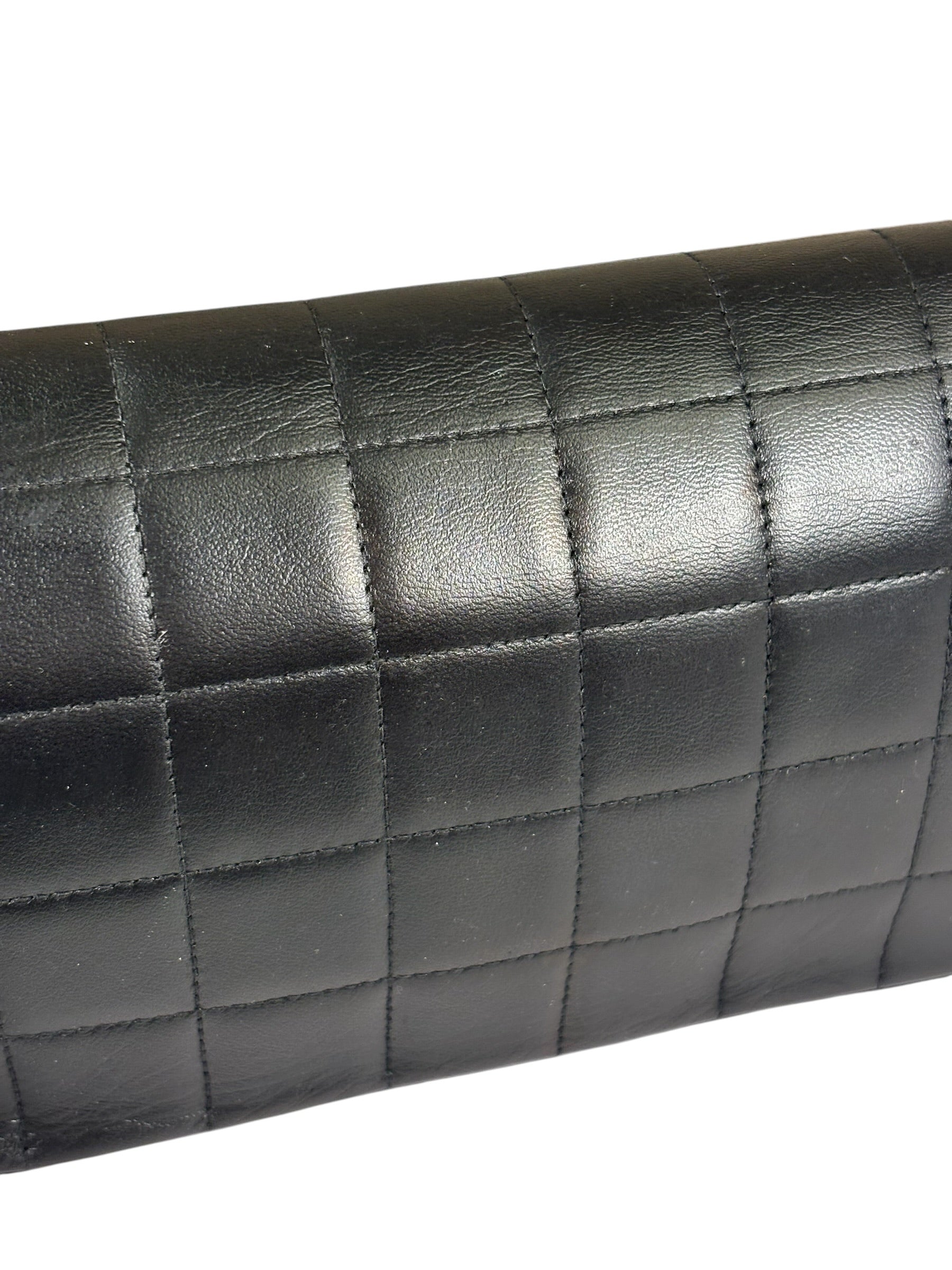 Chanel Black Chocolate Bar East West Flap Bag 2002