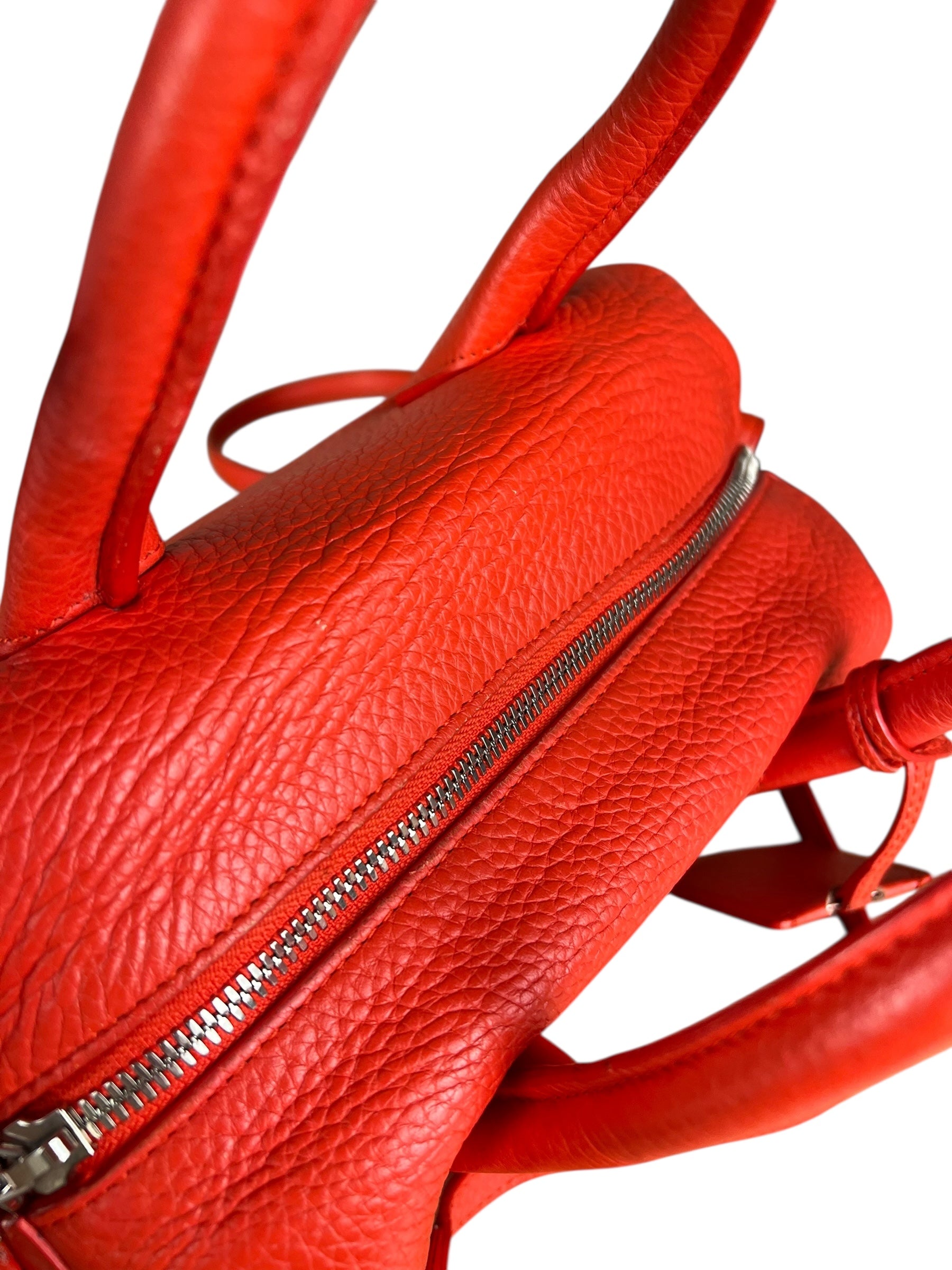 Balenciaga Red Leather Infanta Mini Boston Bag