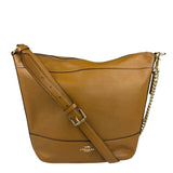 Coach Camel Leather Paxton Bucket Crossbody