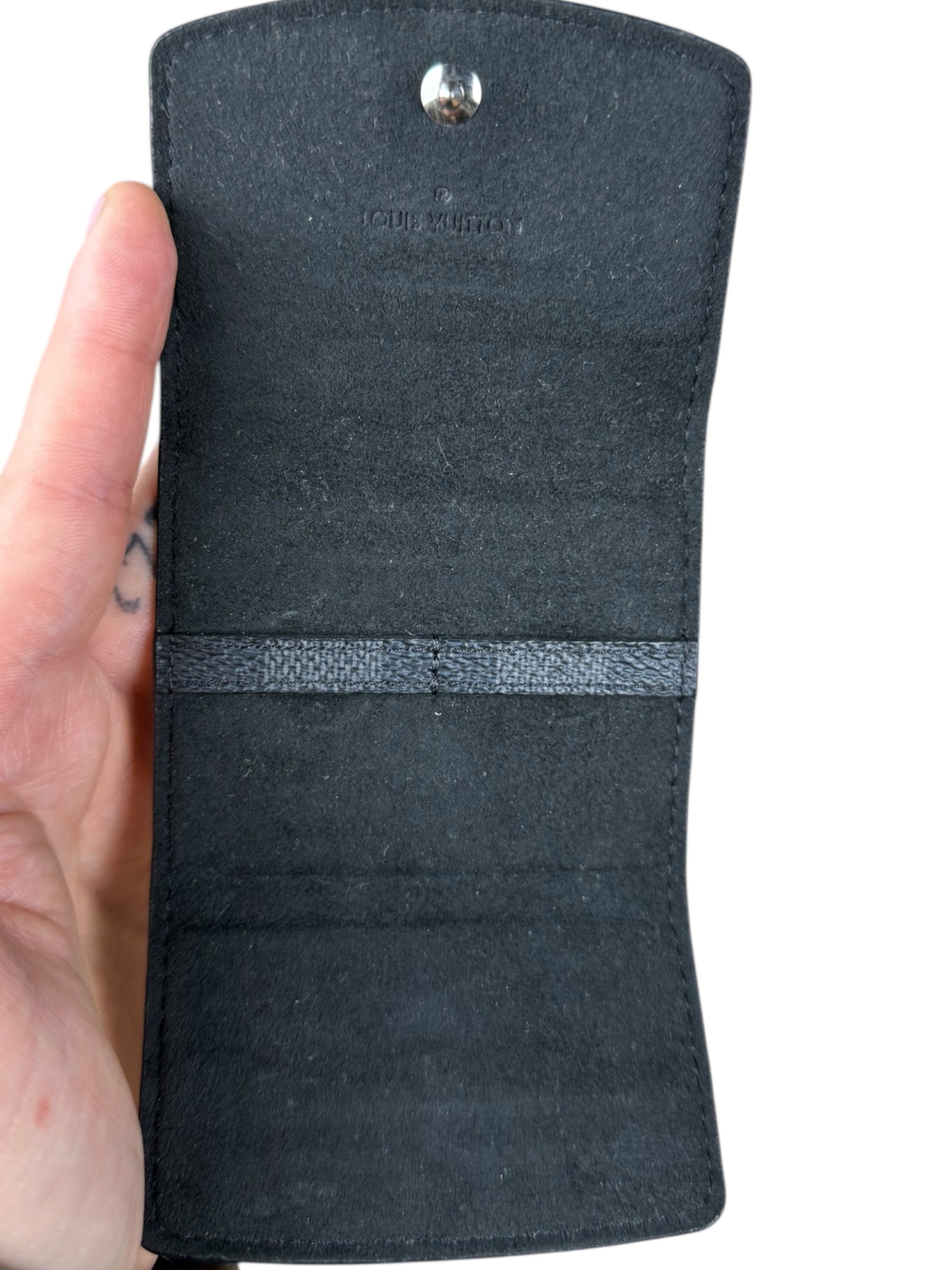 Louis Vuitton Damier Graphite Cuff Links Pouch