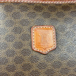 Celine Brown Leather Macadam Clutch