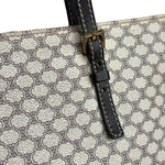 Celine White Macadam Coated Canvas Tote Bag