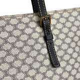 Celine White Macadam Coated Canvas Tote Bag