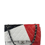 Chanel Colorblock Quilted Lambskin Medium Double Flap Bag 2013
