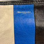 Balenciaga Tricolor Leather Bazaar Striped Pouch