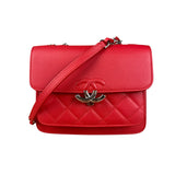 Chanel Red Calfskin Small Box Flap 2017