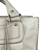 Celine Vintage Ivory Leather Boogie Handbag