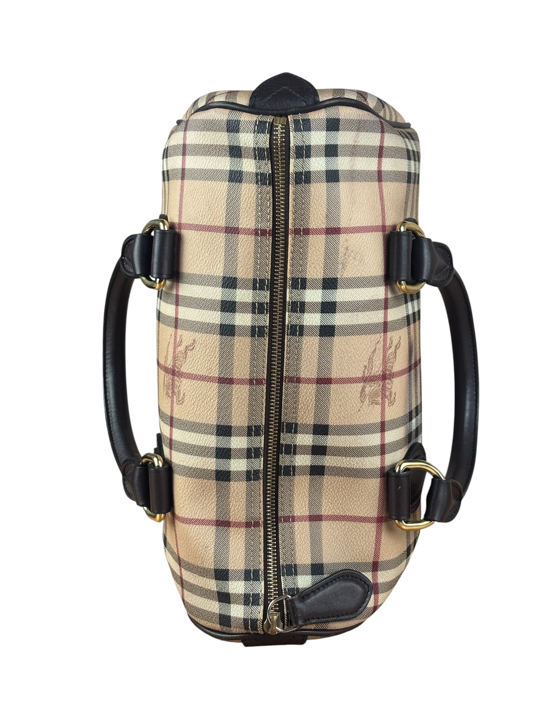 Burberry Vintage House Check Haymarkett Chester Bowling Handbag