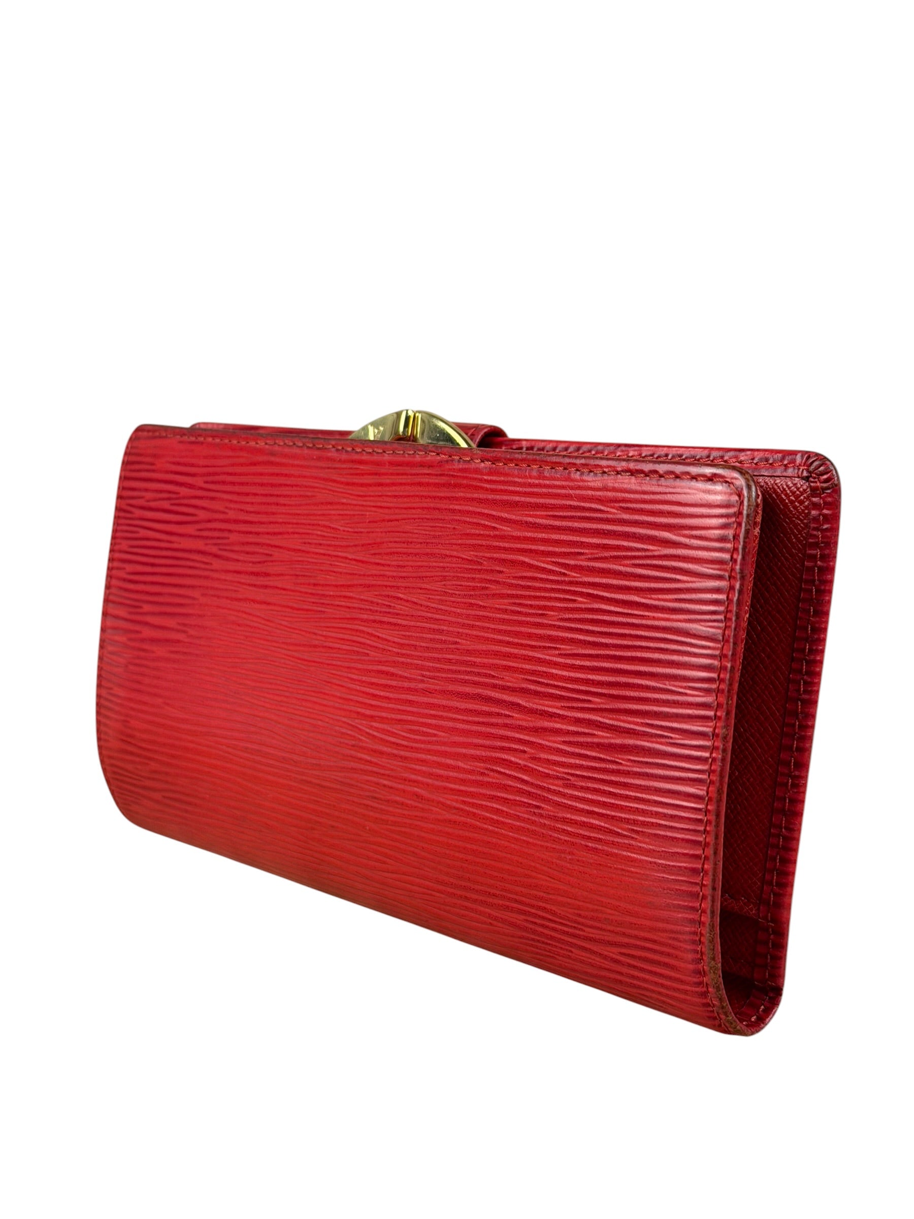 Louis Vuitton Vintage Red Epi Leather Agenda Cover Pochette