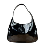 Gucci Vintage TF Black Patent Leather Jackie Hobo Bag