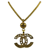Chanel Vintage CC Logo Filigree Ball Pendant -1995