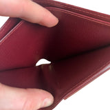 Cartier Vintage Maroon Leather Bifold Wallet