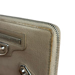 Balenciaga Beige Moto Zippy Wallet