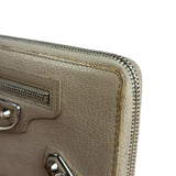 Balenciaga Beige Moto Zippy Wallet