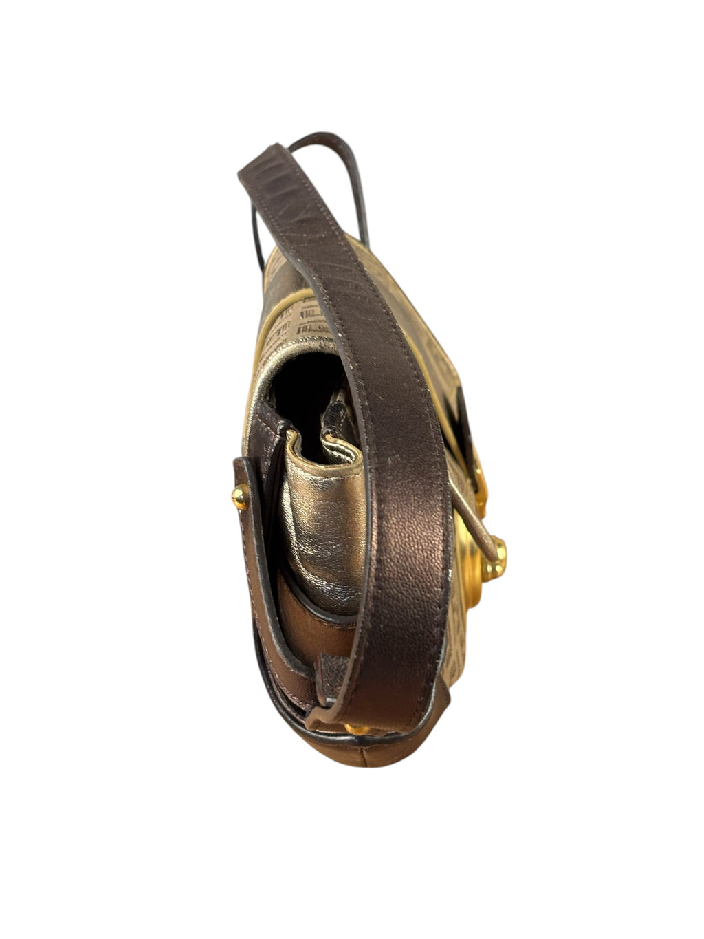 Fendi Colorblock Leather Trim Zucca Compilation Baguette