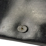 Chanel Black Lizard Leather Envelope Flap Bag 1986