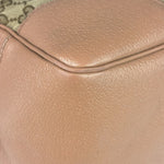 Gucci Beige/Pink Leather Trim Bree Shoulder Bag