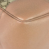 Gucci Beige/Pink Leather Trim Bree Shoulder Bag