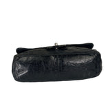 Chanel Black/Grey Quilted Calfskin Matelassè Iridescent Flap Bag 2009