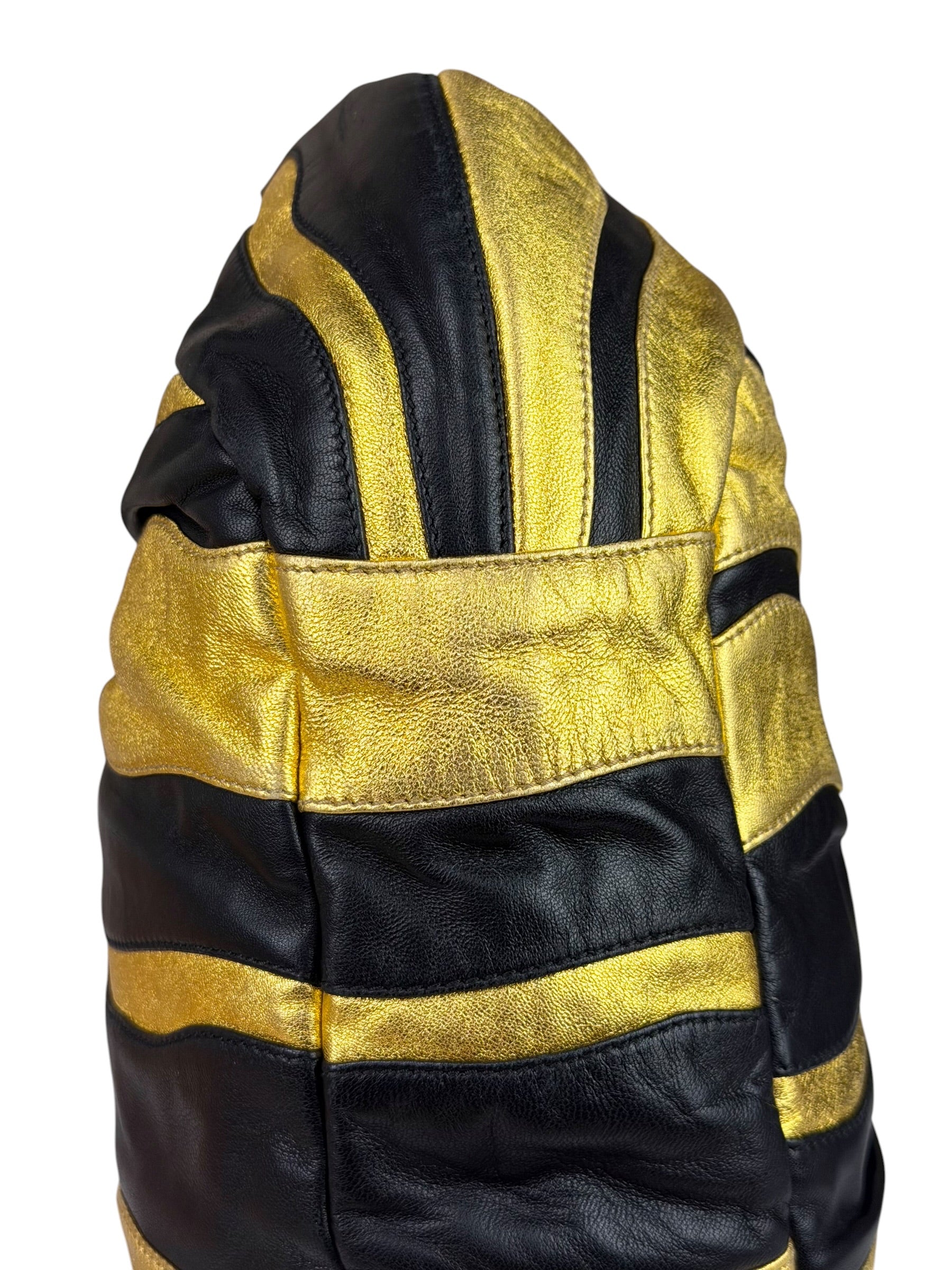 Prada Bicolor Leather Nappa Waves Tote Bag