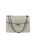 Bvlgari White/Pink Leather Serpenti Forever Shoulder Bag