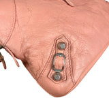 Balenciaga Pink Moto Leather Dome 2Way City Bag