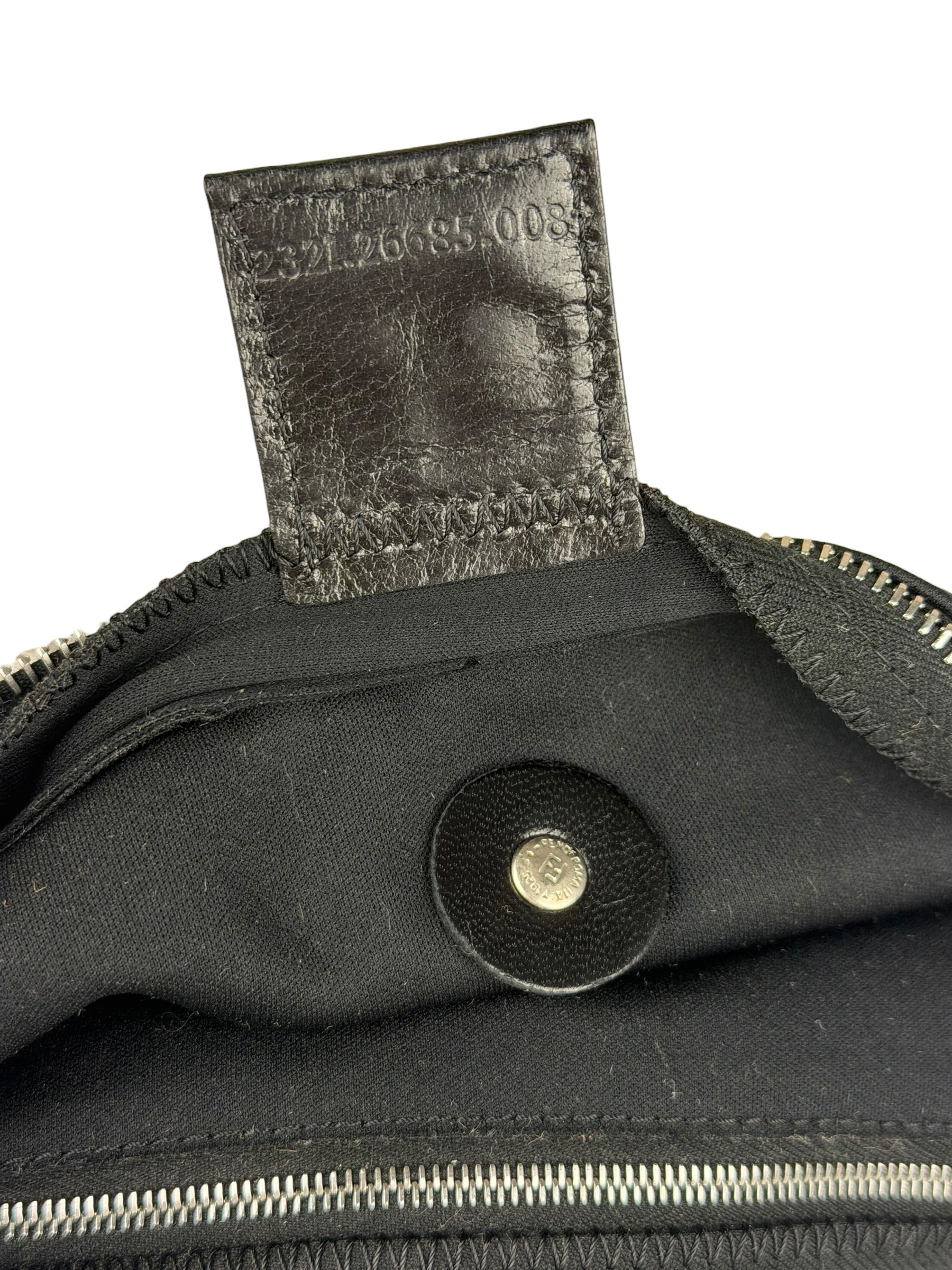 Fendi Black Nylon Mamma Baguette Shoulder Bag