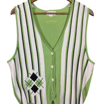 Burberry Striped Button-Up Sweater Vest