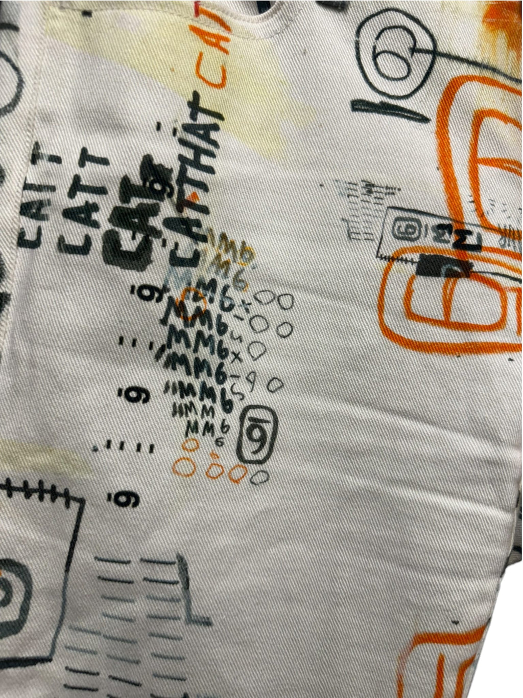 Maison Margiela MM6 Printed Graffiti Slim Jeans