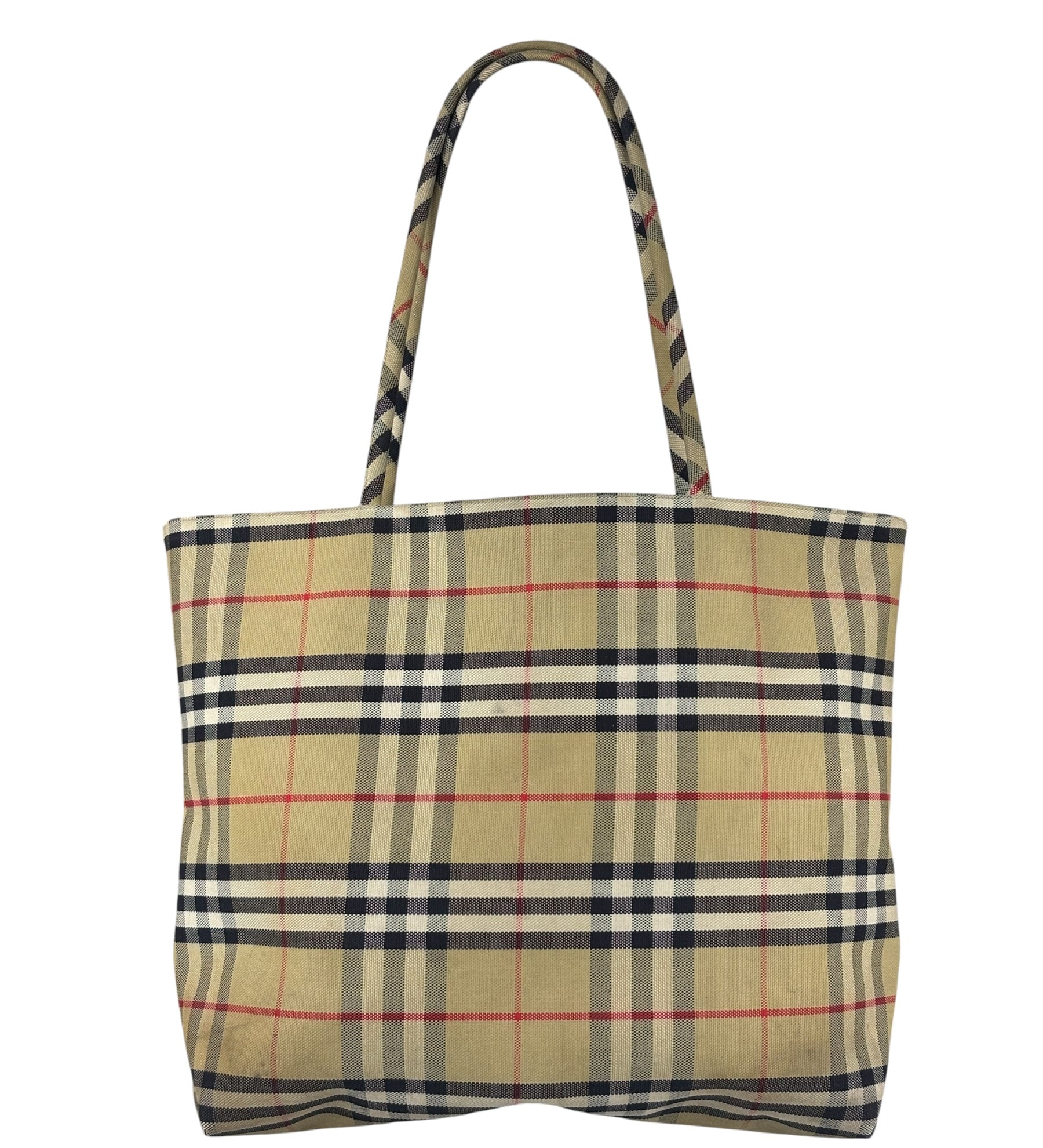 Burberry Vintage Nova Check Canvas Shoulder Tote