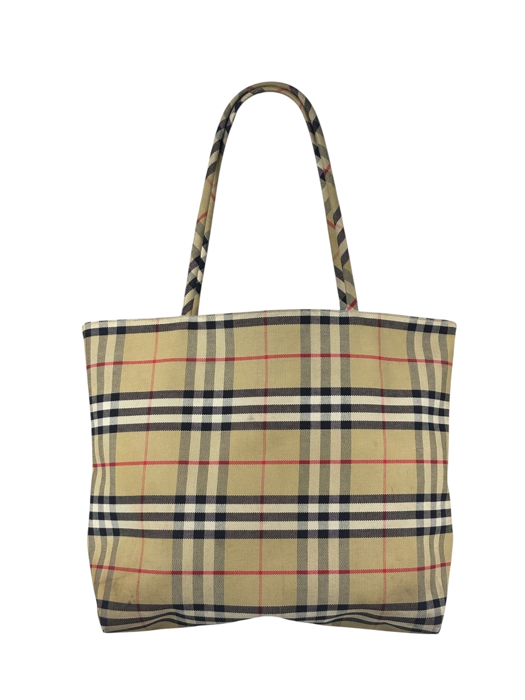 Burberry Vintage Nova Check Canvas Shoulder Tote