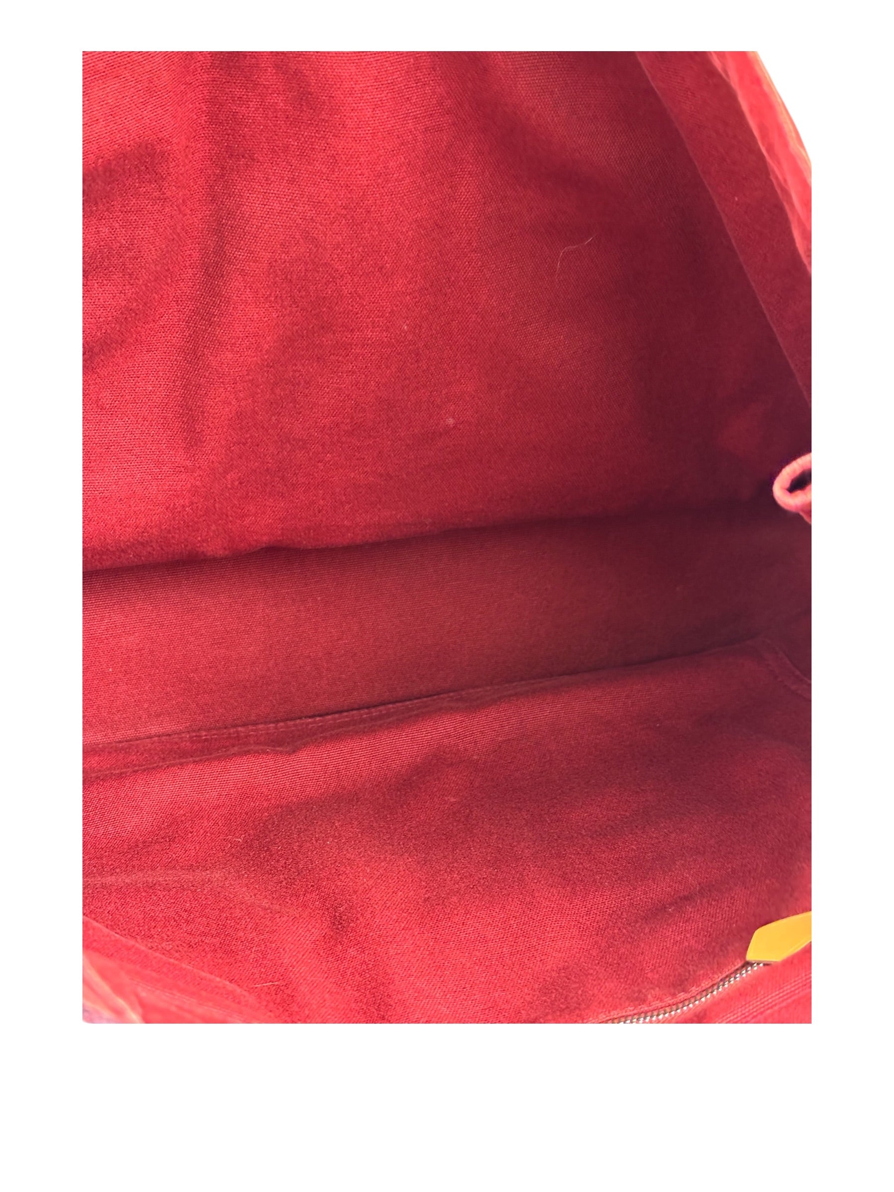 Hermes Vintage Red Denim Fourre-Tout Tote
