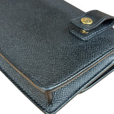 Christian Dior Black Grained Leather Saddle Belt Bag