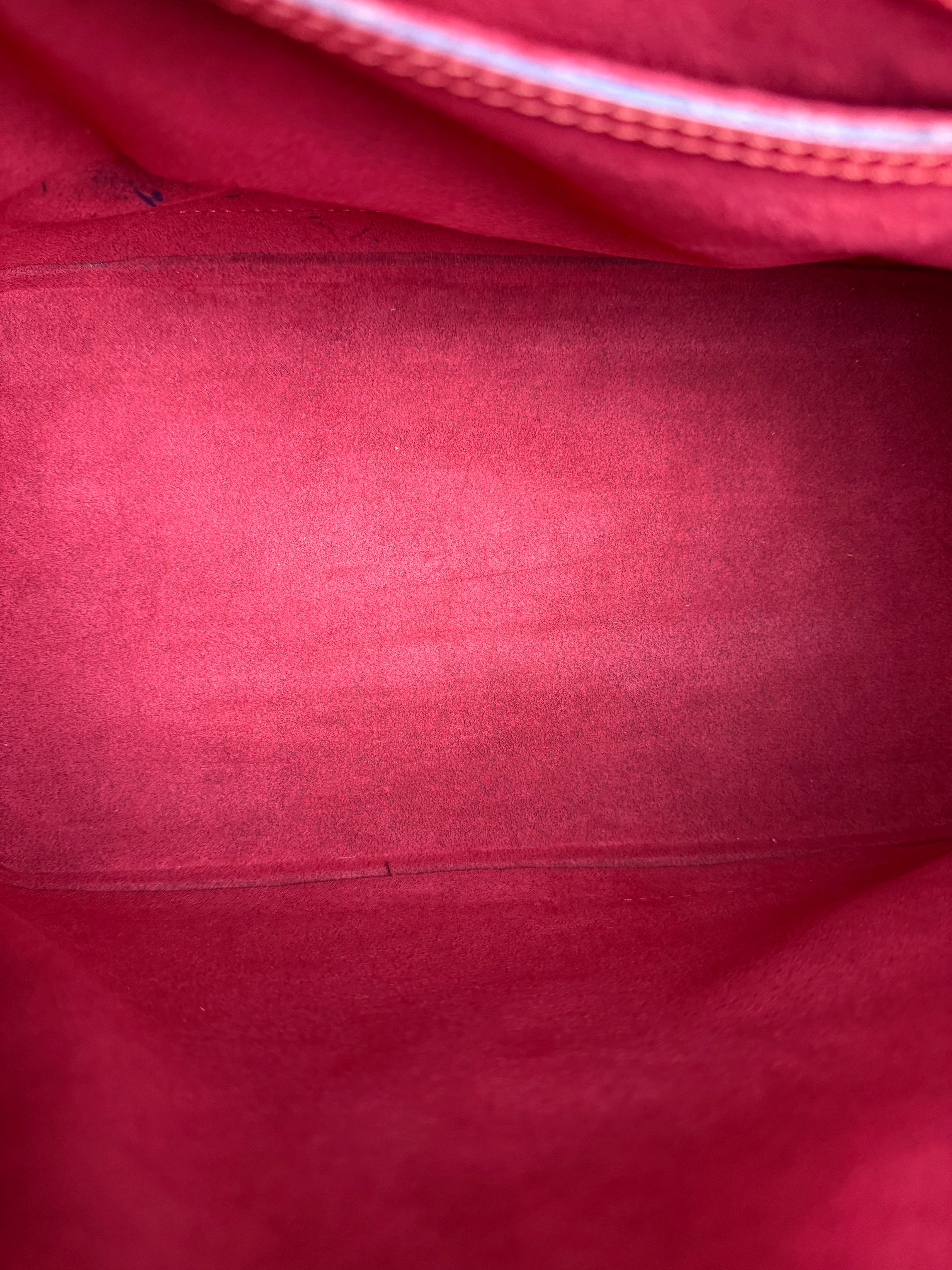 Louis Vuitton Red Epi Alma Handbag