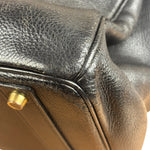 Hermes Black Togo Leather Birkin 40 Handbag Gold 1998