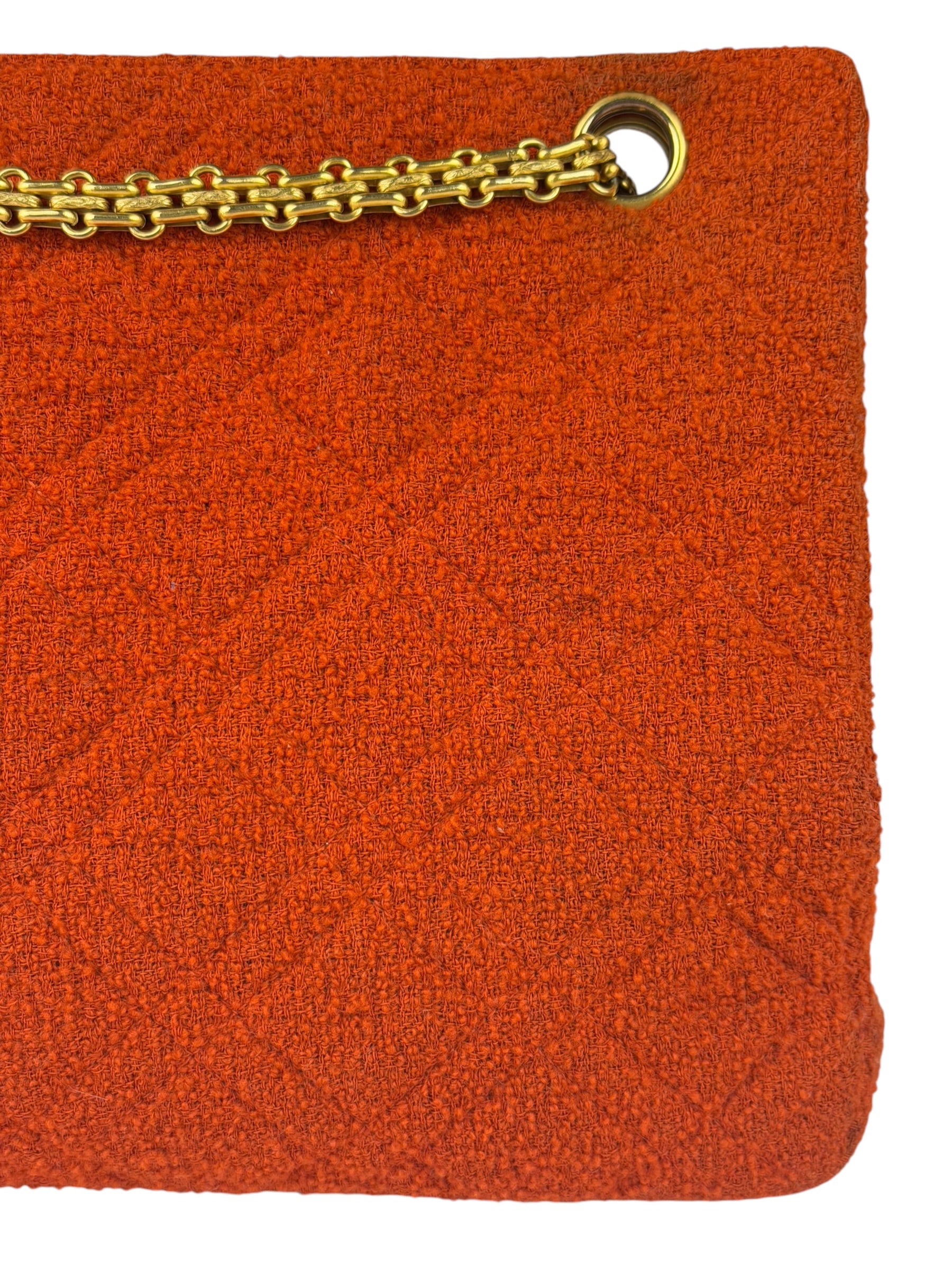 Chanel Vintage Red Quilted Tweed Shoulder Bag 1994