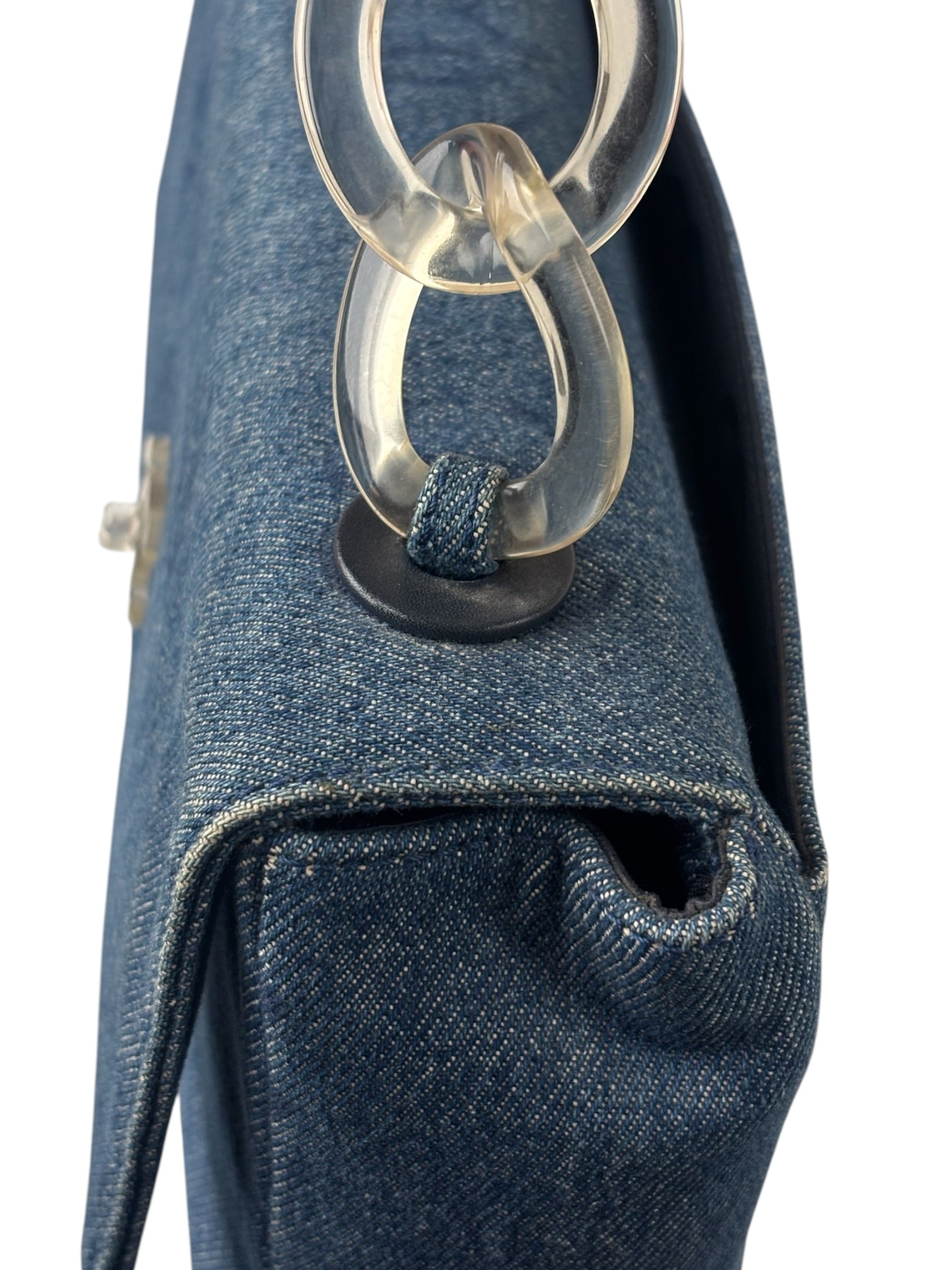 Chanel CC Denim Logo Flap Shoulder Bag 2002