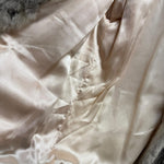 Vintage Grey Rabbit Fur Pink Liner Coat (Tagged 11)