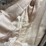 Vintage Grey Rabbit Fur Pink Liner Coat (Tagged 11)