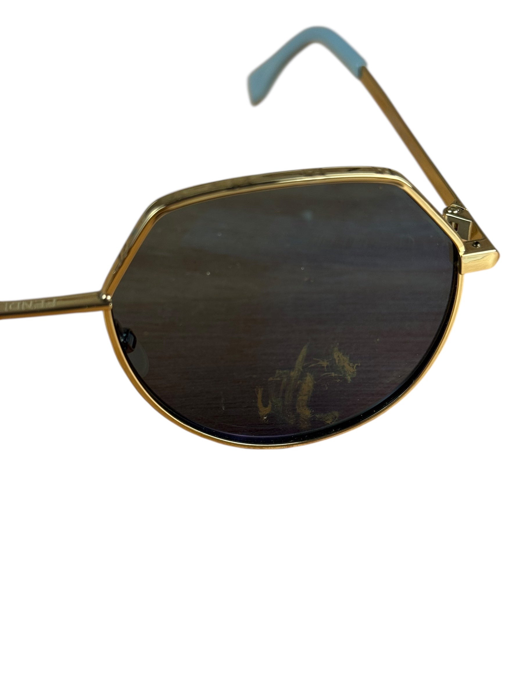 Fendi Blue Gold Frame Sunglasses