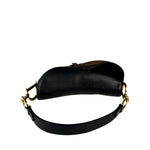 Christian Dior Black Calfskin Saddle Shoulder Bag