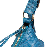 Balenciaga Lilac Croc Embossed Le Cagole XS