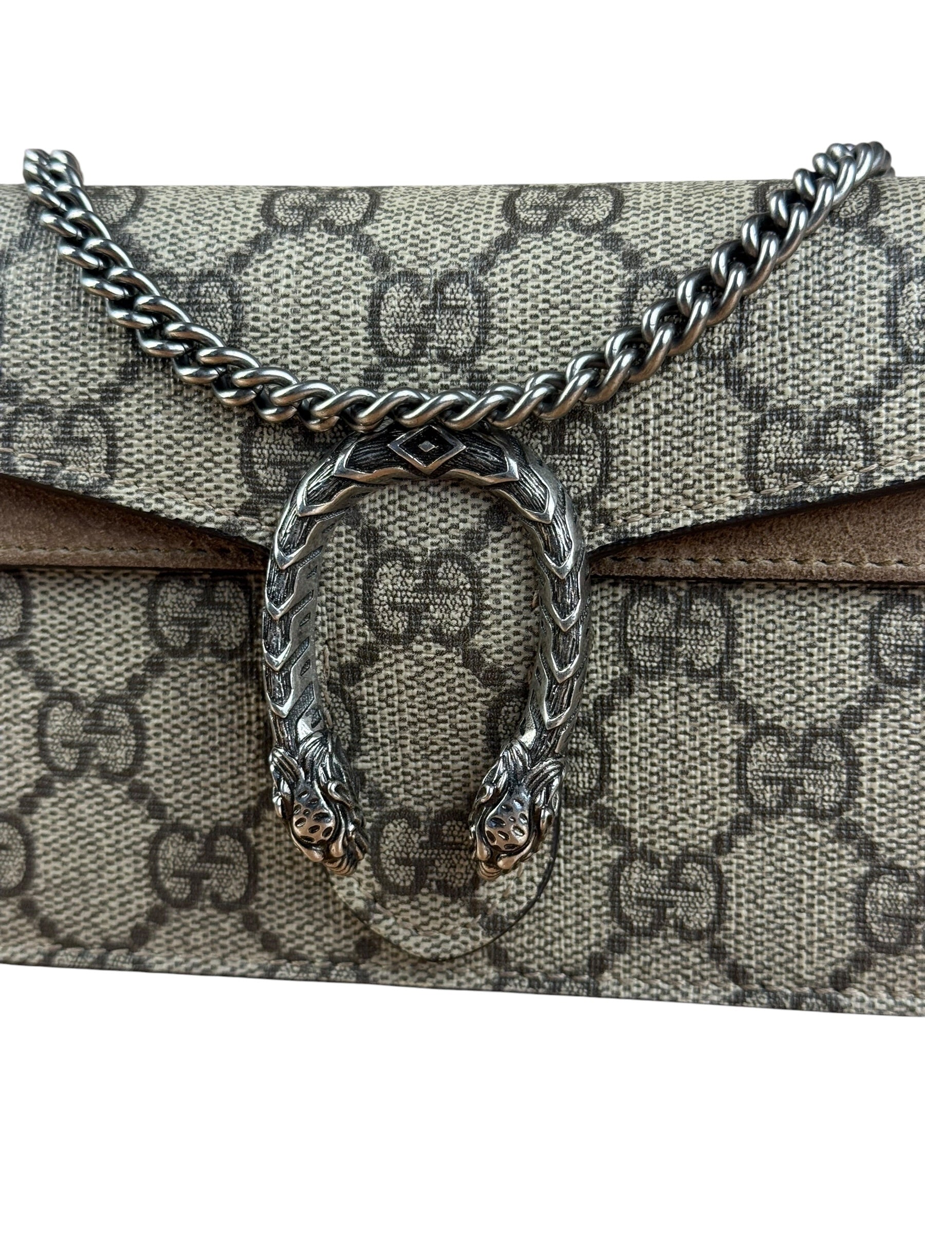 Gucci Dionysus GG Supreme Super Mini Bag Beige/Taupe