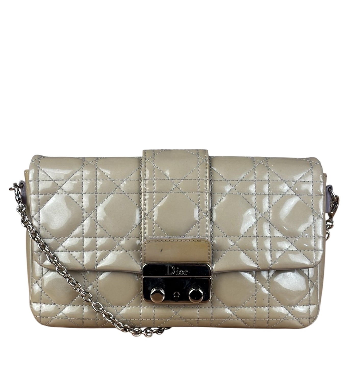 Christian Dior Vintage Patent Cannage Miss Dior Chain Bag